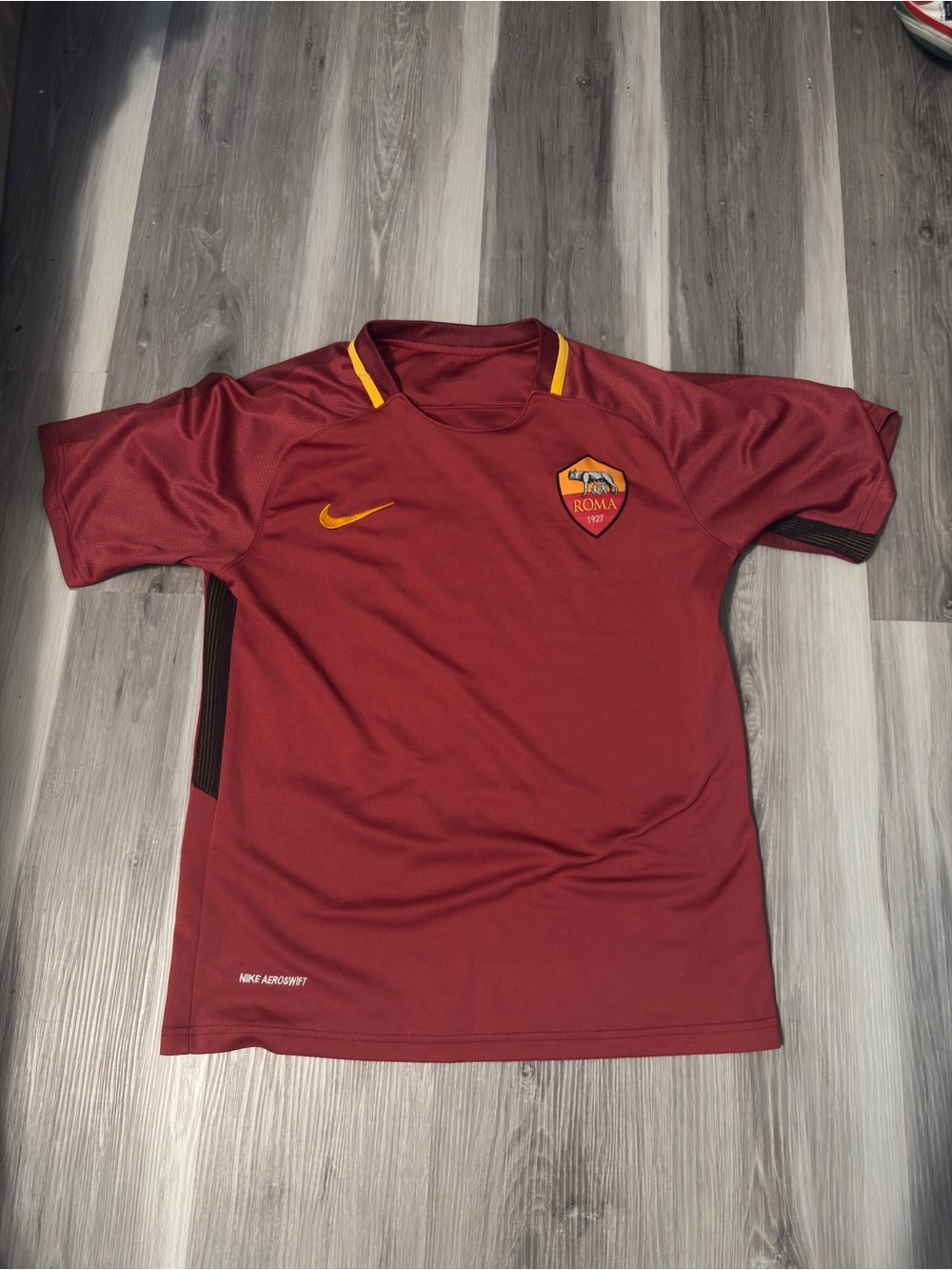 Nike Kids Maroon Soccer Jersey with Yellow Accents